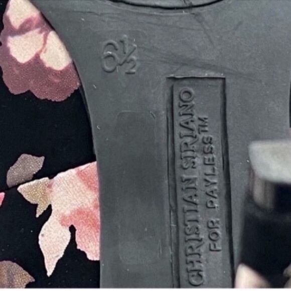 Christian Siriano Floral Black and Pink Women's Heels Size 6 1/2 - Picture 10 of 15